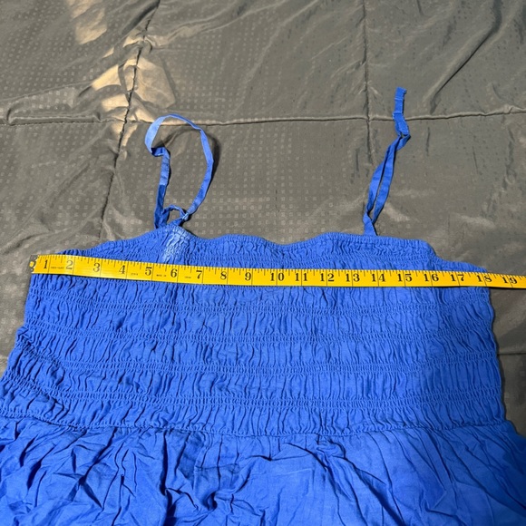 Old Navy Women's Blue Eyelet Dress Size XXL Petite Xxlp Sleeveless Summer - Picture 6 of 8